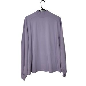 ASOS Maternity Purple Lavender Mock Neck Balloon Long Sleeve Shirt Size 4